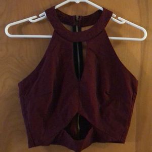 Zipper crop top, never worn!